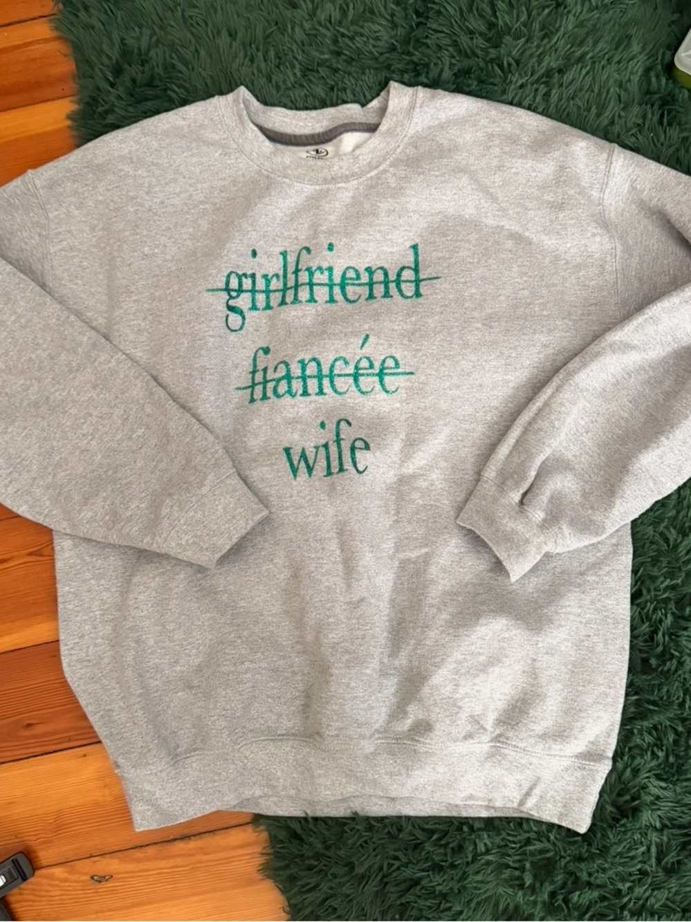 4/$20 💫 Girlfriend Fiancée Wife Funny Engagement Bridal Sweatshirt L/XL